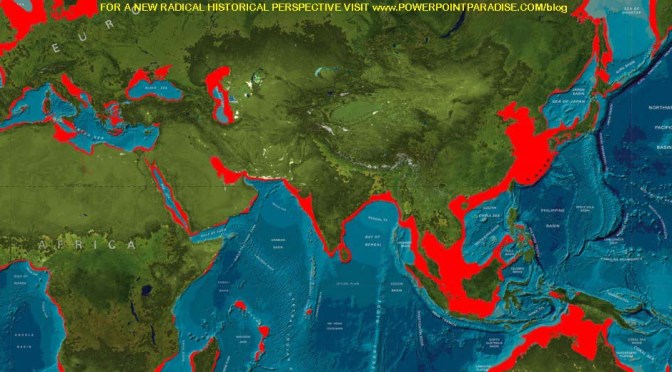 Bronze Age ice melt rise of Sea level submerged port cities & shrunk Earth’s landmass
