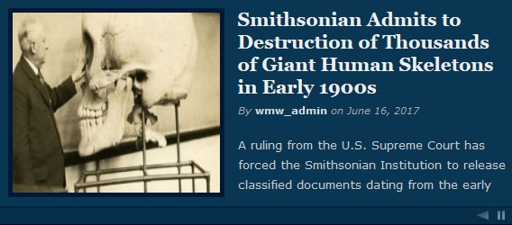 FAKE NEWS! Smithsonians NEVER admitted their destruction of giant skeletons