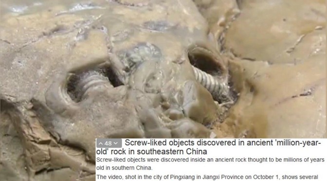 Screw-like Objects Discovered in Ancient “Million-year-old” Rock in Southeastern China From Global Flood Mis-identified